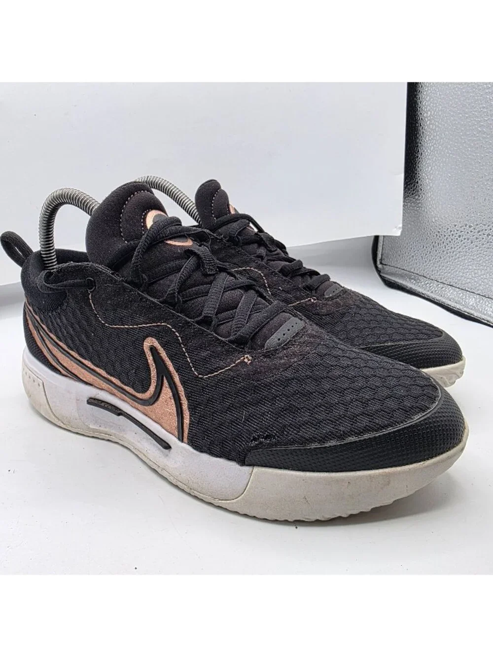 Nike Court Zoom Pro Womens Size 7 Black Tennis Sneakers Performance Casual